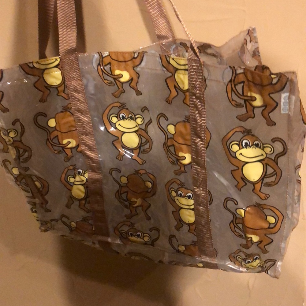 Large plastic tote bag